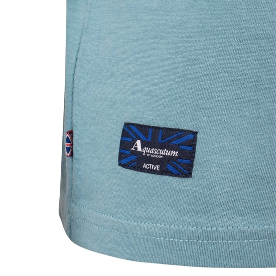 Camiseta Aquascutum Active Cotton Stripes Avio Blue - Image 4