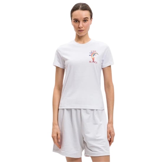 Camiseta Blanca Ajustada Con Estampado "casablanca Nature Teacher" - Image 2