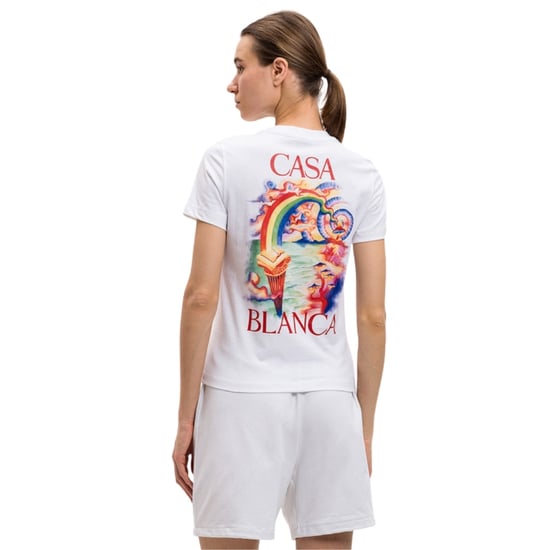 Camiseta Blanca Ajustada Con Estampado "casablanca Nature Teacher" - Image 3