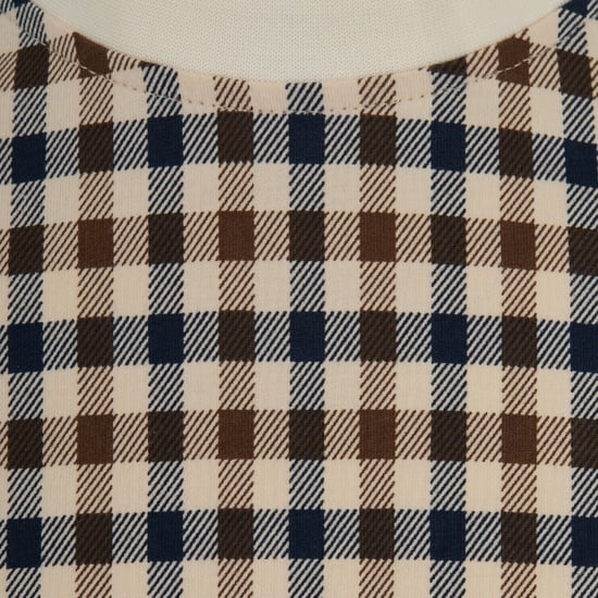Camiseta Aquascutum Active Iconic Check Old White Beige - Image 3