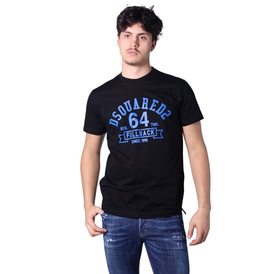 Camiseta Negra Universitaria Dsquared2 Cigarette Fit - Image 2
