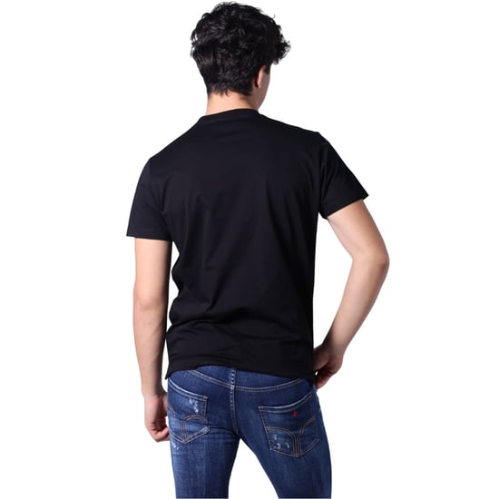 Camiseta Negra Universitaria Dsquared2 Cigarette Fit - Image 3