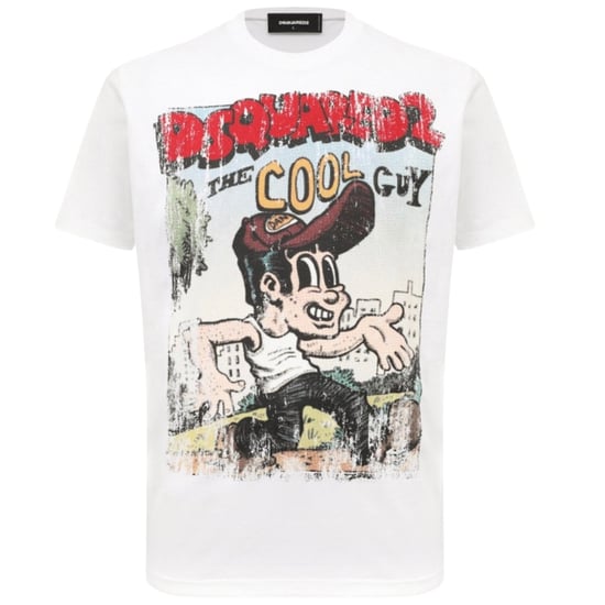 Camiseta Blanca Con Estampado De Cigarrillos Dsquared2 "the Cool Guy" - Image 1