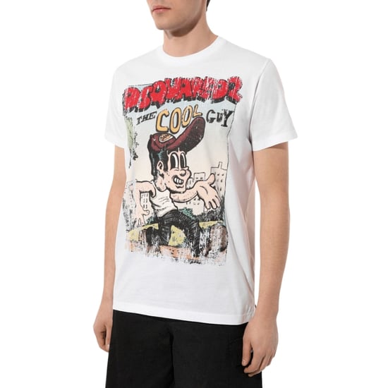Camiseta Blanca Con Estampado De Cigarrillos Dsquared2 "the Cool Guy" - Image 2