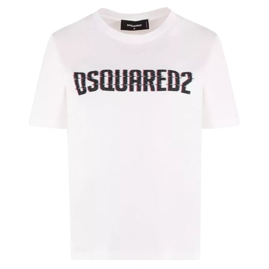 Camiseta Blanca De Cuello Redondo Con Estampado Del Logo De Dsquared2 - Image 1