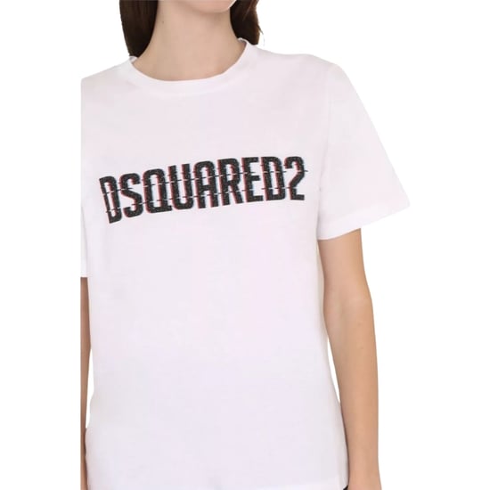 Camiseta Blanca De Cuello Redondo Con Estampado Del Logo De Dsquared2 - Image 5