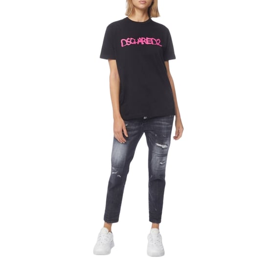 Camiseta Negra Con Logo De Graffiti De Dsquared2 - Image 5