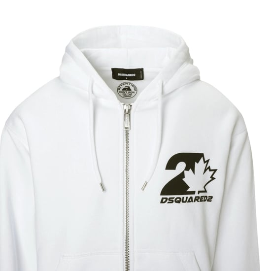 Sudadera Con Capucha Blanca Dsquared2 Cool Fit Con Logo De La Hoja De Arce - Image 3