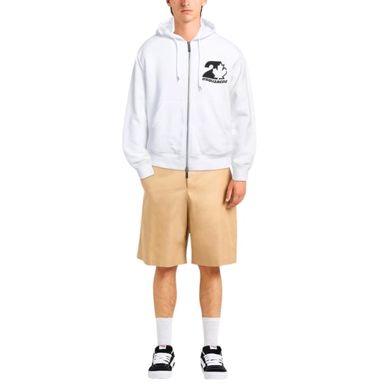 Sudadera Con Capucha Blanca Dsquared2 Cool Fit Con Logo De La Hoja De Arce - Image 4
