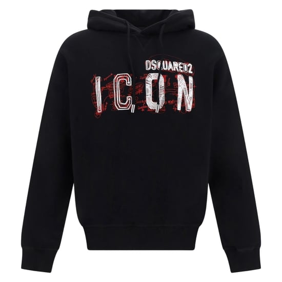 Sudadera Con Capucha Negra De Corte Ajustado Con El Logo De Dsquared2 Icon Scribble - Image 1