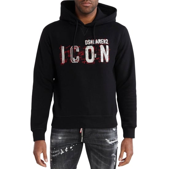 Sudadera Con Capucha Negra De Corte Ajustado Con El Logo De Dsquared2 Icon Scribble - Image 2