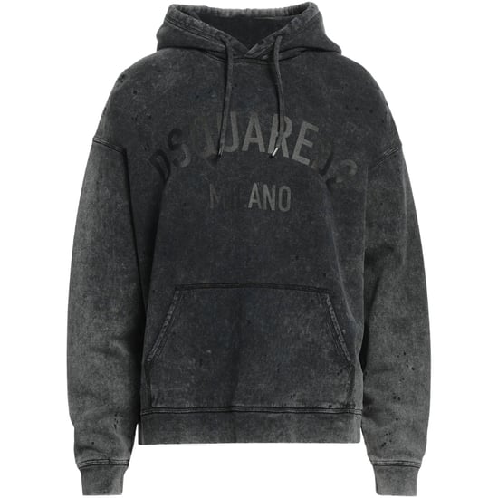 Sudadera Con Capucha Gris Dsquared2 Milano Con Aspecto Desgastado - Image 1