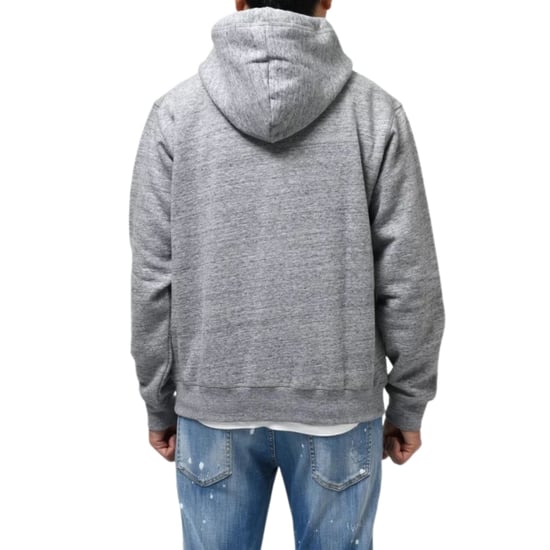 Sudadera Con Capucha Gris Con Logo Agrietado Y Icono Rosa De Dsquared2 - Image 4