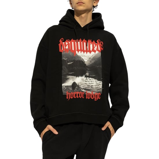 Sudadera Negra Con Capucha Horror Lodge De Dsquared2 - Image 2