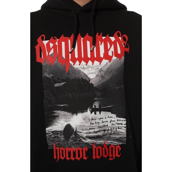 Sudadera Negra Con Capucha Horror Lodge De Dsquared2 - Image 4