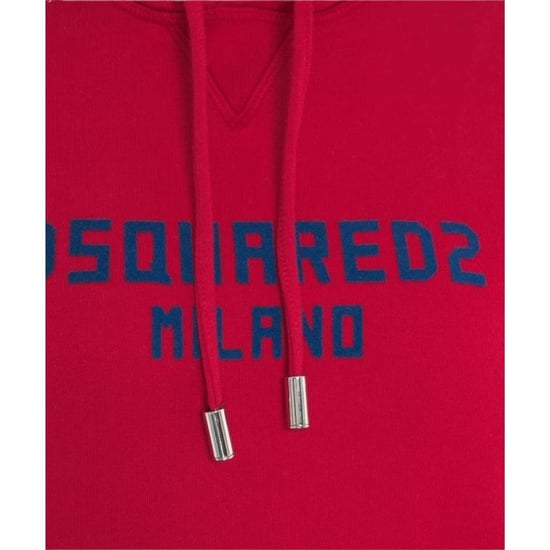 Sudadera Con Capucha Roja Dsquared2 Milano Logo Cool Fit - Image 3