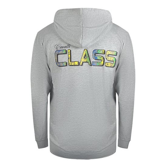 Sudadera Con Capucha Y Cremallera Gris Con Logotipo Floral Llamativo De Cavalli Class - Image 2