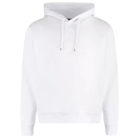 Sudadera Blanca Con Capucha Y Logo De Hoja De Arce Monocromático De Dsquared2 - Image 1