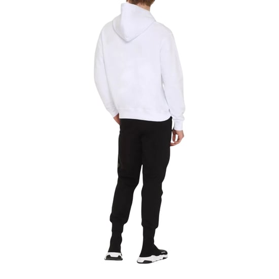 Sudadera Blanca Con Capucha Y Logo De Hoja De Arce Monocromático De Dsquared2 - Image 5