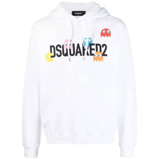 Sudadera Con Capucha Blanca Dsquared2 Pac-man Cool Fit - Image 1