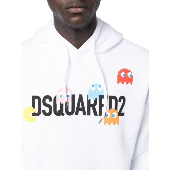 Sudadera Con Capucha Blanca Dsquared2 Pac-man Cool Fit - Image 4
