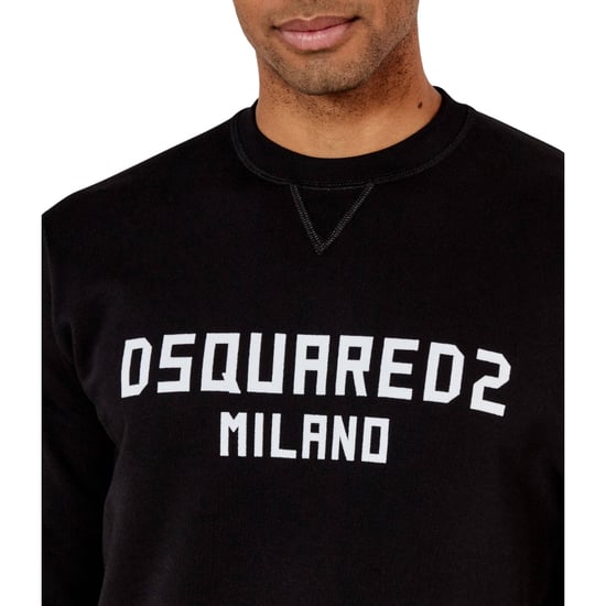 Sudadera Negra De Cuello Redondo Cool Fit Milano De Dsquared2 - Image 5