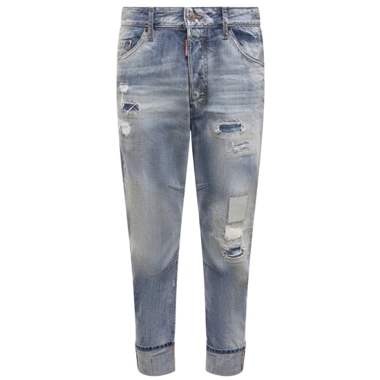 Vaqueros Azules De Corte Relajado Con Patchwork Desgastado De Dsquared2 - Image 1