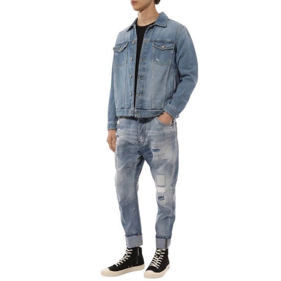 Vaqueros Azules De Corte Relajado Con Patchwork Desgastado De Dsquared2 - Image 4