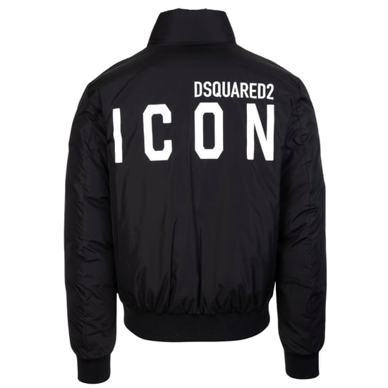 Chaqueta Bomber Acolchada Negra Dsquared2 Icon - Image 2