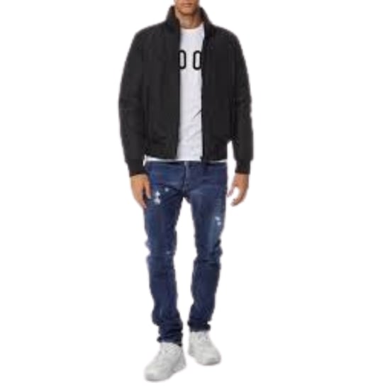 Chaqueta Bomber Acolchada Negra Dsquared2 Icon - Image 5