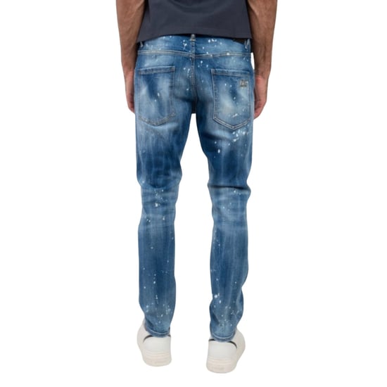 Jeans Dsquared2 Skater Con Efecto Desgastado Y Efecto Salpicado En Color Azul - Image 6