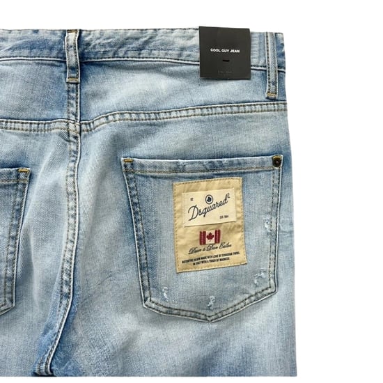 Jeans Dsquared2 Cool Guy Estilo Dsetroyed Azul Claro - Image 4