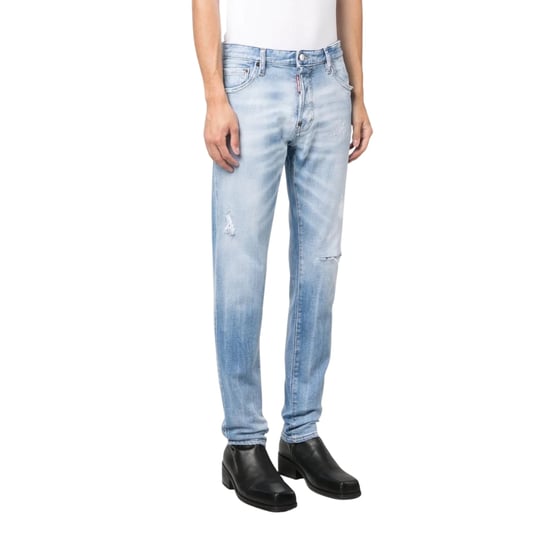 Jeans Dsquared2 Cool Guy Estilo Dsetroyed Azul Claro - Image 5