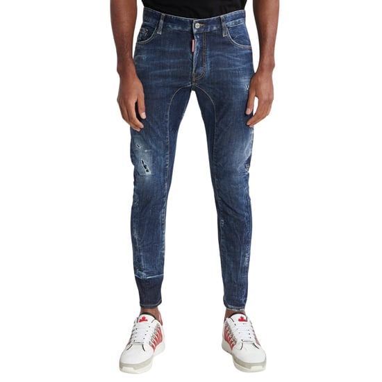 Dsquared2 Tidy Biker Jean Estilo Ligeramente Usado Jeans Azules - Image 5