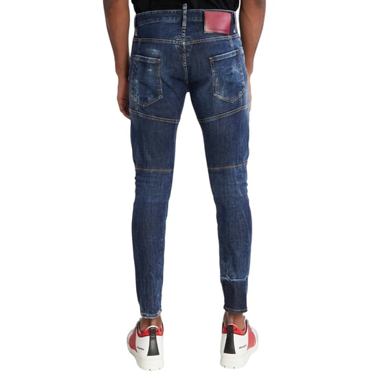 Dsquared2 Tidy Biker Jean Estilo Ligeramente Usado Jeans Azules - Image 6