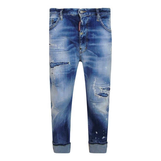 Dsquared2 Big Brother Jean Vaqueros Azules Reforzados Y Desgastados - Image 1