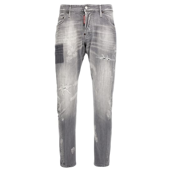 Jeans Dsquared2 Sexy Twist Estilo Desgastado Color Gris - Image 1