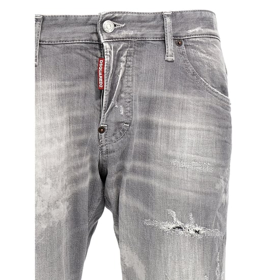 Jeans Dsquared2 Sexy Twist Estilo Desgastado Color Gris - Image 3