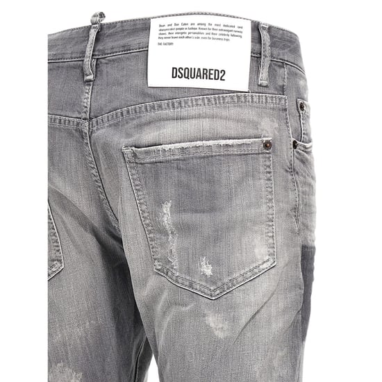 Jeans Dsquared2 Sexy Twist Estilo Desgastado Color Gris - Image 4