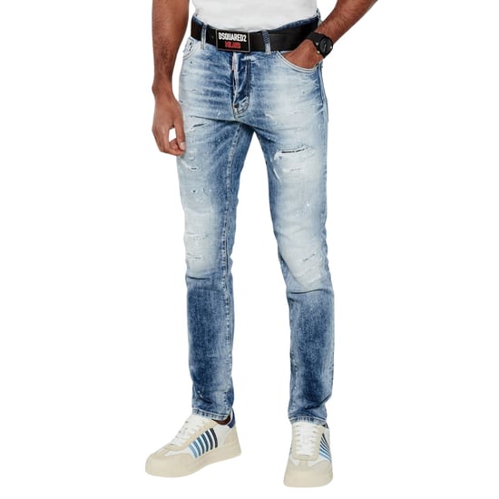 Vaqueros Cool Guy Con Lavado Scarface Claro De Dsquared2 En Azul Marino - Image 3