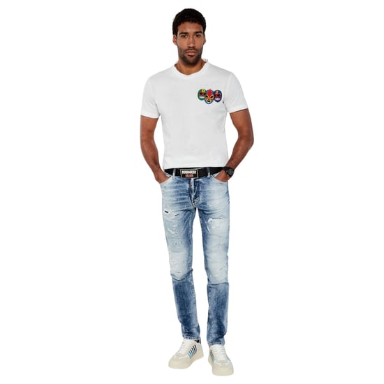 Vaqueros Cool Guy Con Lavado Scarface Claro De Dsquared2 En Azul Marino - Image 5