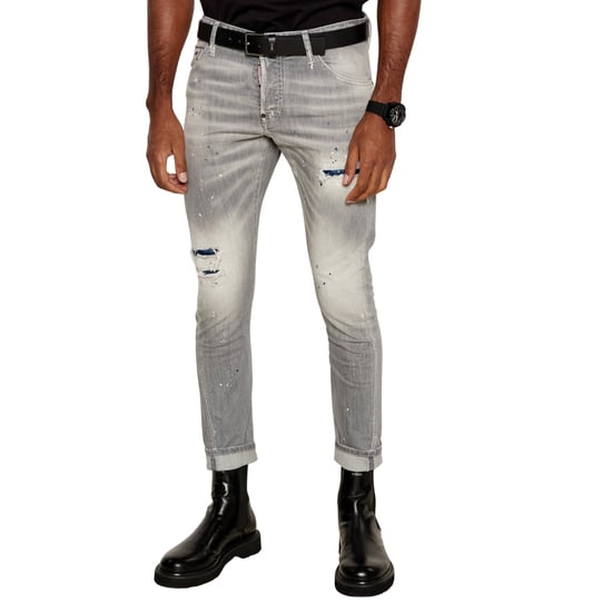Vaqueros Grises Ajustados Con Salpicaduras De Pintura Cool Guy De Dsquared2 - Image 2