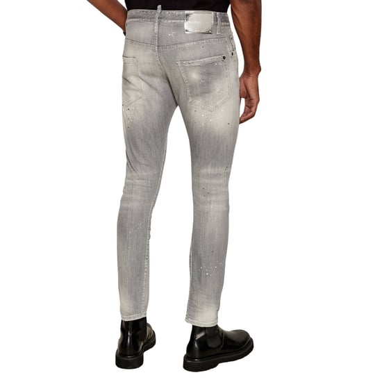 Vaqueros Grises Ajustados Con Salpicaduras De Pintura Cool Guy De Dsquared2 - Image 3