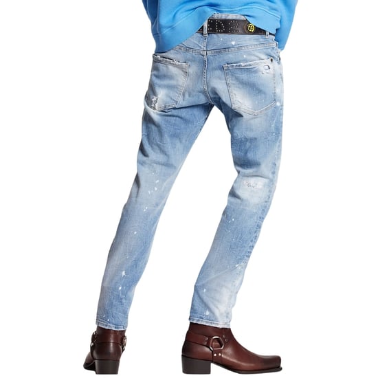 Jeans De Mezclilla Azul Estilo Skater Desgastados De Dsquared2 - Image 3