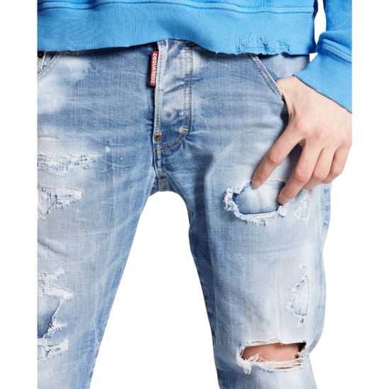 Jeans De Mezclilla Azul Estilo Skater Desgastados De Dsquared2 - Image 5