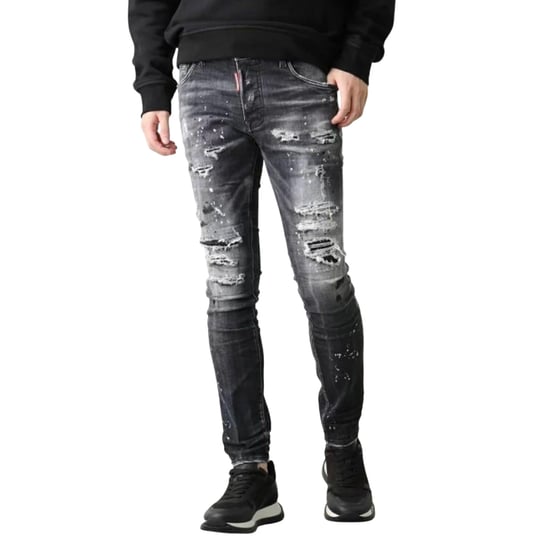 Dsquared2 Super Twinky Jean Black Diamond Destroyed Wash Jeans - Image 2