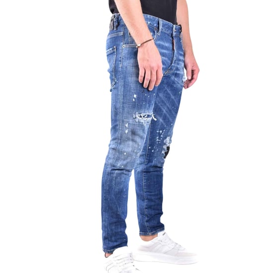 Jeans Dsquared2 Skater Con Efecto De Salpicaduras De Pintura Reforzadas Y Desgastadas - Image 4