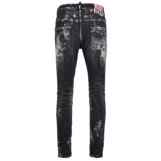 Jeans Negros Dsquared2 Super Twinky Jean Con Efecto De Pintura Desgastada - Image 2