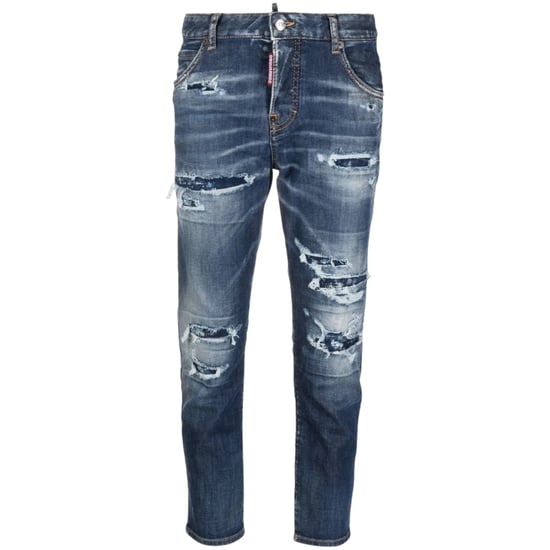 Jeans Dsquared2 Skater Jean Destroyed Refuerzados De Denim Azul - Image 1