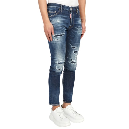 Jeans Dsquared2 Skater Jean Destroyed Refuerzados De Denim Azul - Image 4